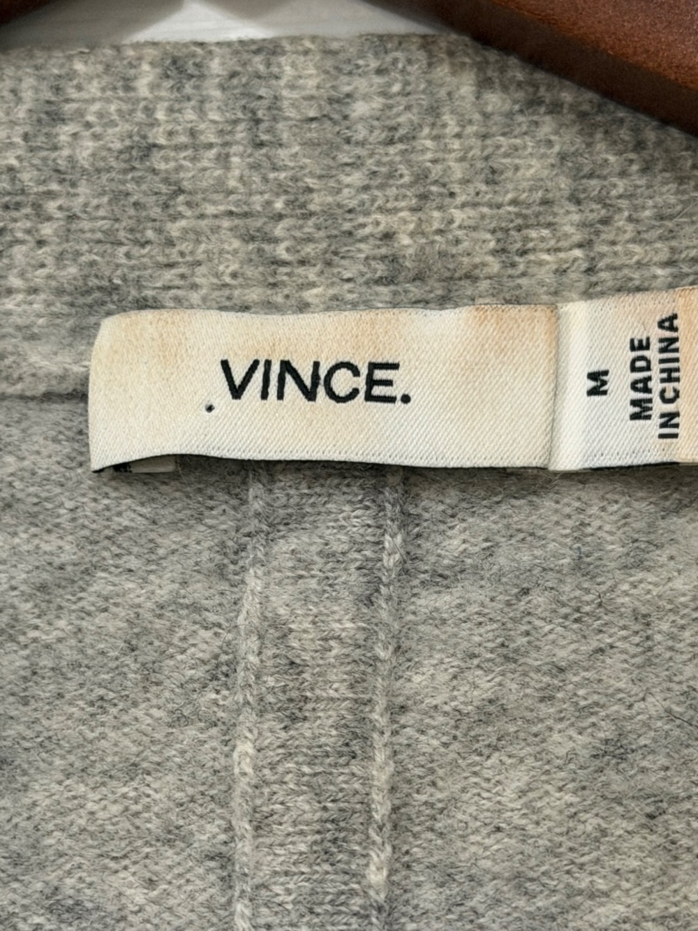Vince Gray Wool Cashmere Draped Open Front Sweater Vest Medium - Picture 3 of 13